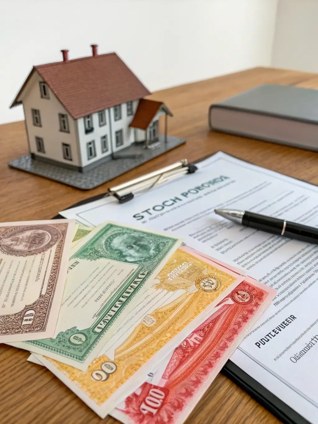 A diverse portfolio showcasing various investment options like stocks, bonds, and real estate, reflecting a balanced investment approach.