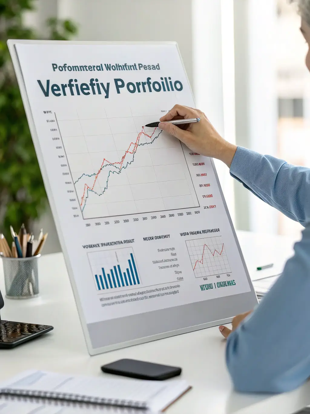 A graph showing the historical performance of a diversified investment portfolio in the UK market, illustrating consistent growth over a 10-year period.