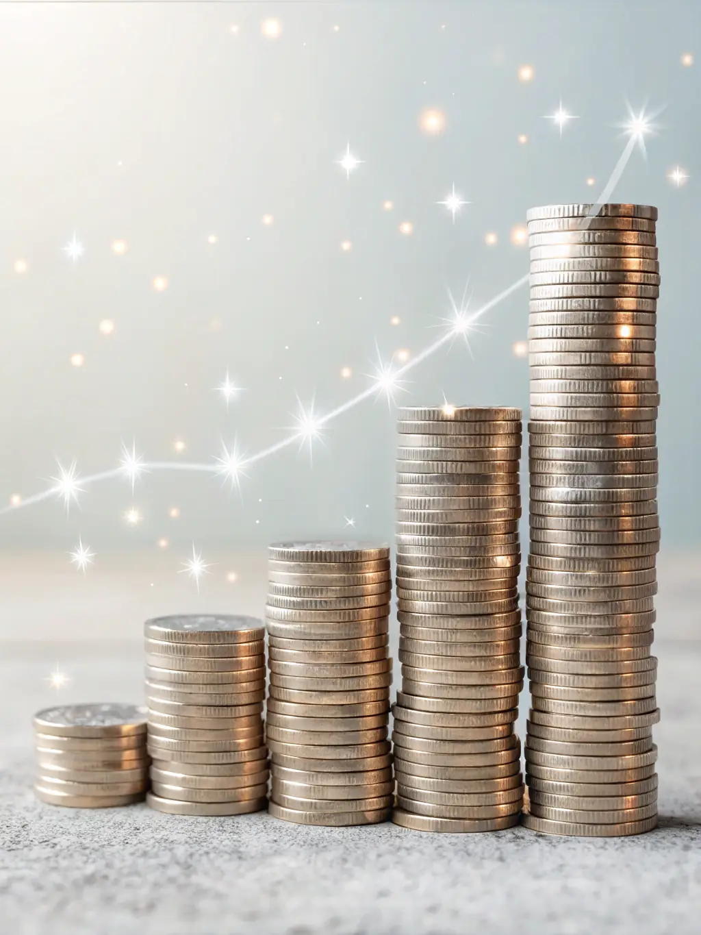 An infographic illustrating the concept of compound interest and its potential impact on long-term investments in the UK.
